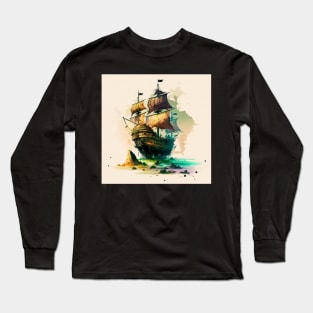 Pirate Ship - the goonies Long Sleeve T-Shirt